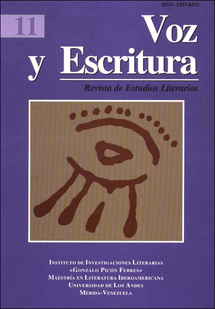Voz y Escritura. Revista de Estudios Literarios. Nº 11. Enero - Junio 2002