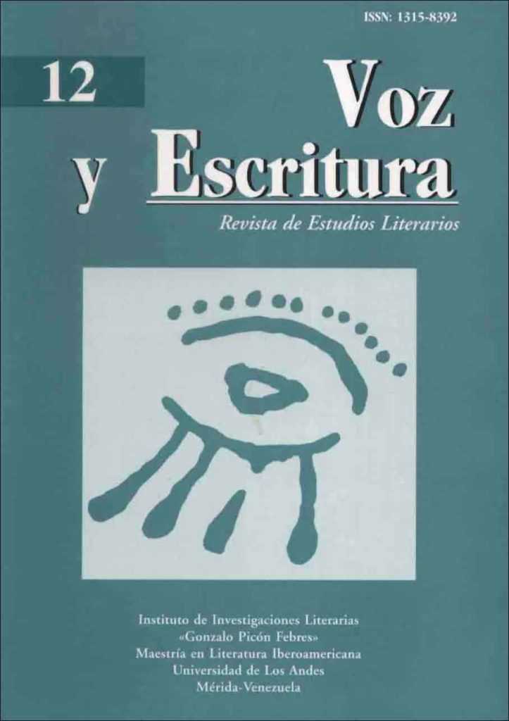 Voz y Escritura. Revista de Estudios Literarios. Nº 12 Julio - Diciembre 2002