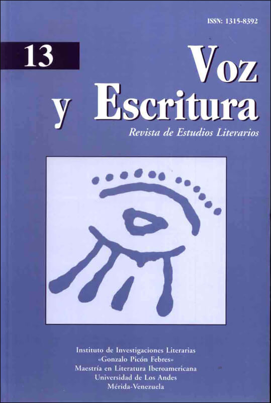 Voz y Escritura. Revista de Estudios Literarios. Nº 13 enero - diciembre 2003