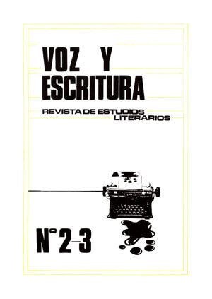 Voz y Escritura. Revista de Estudios Literarios. Nº 2-3 enero - diciembre 1989-1990-0000