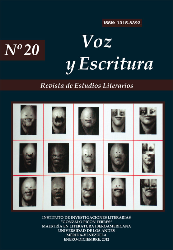 Voz y Escritura. Revista de Estudios Literarios. Nº 20. Enero - Diciembre 2012