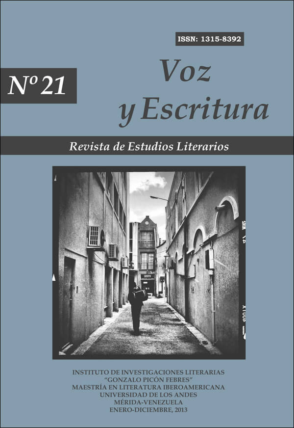 Voz y Escritura. Revista de Estudios Literarios. Nº 21. Enero - Diciembre 2013
