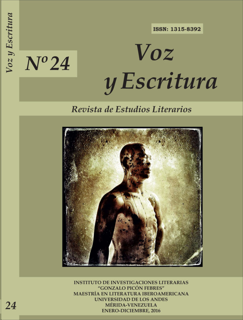 Voz y Escritura. Revista de Estudios Literarios. Nº 24. Enero - Diciembre 2016