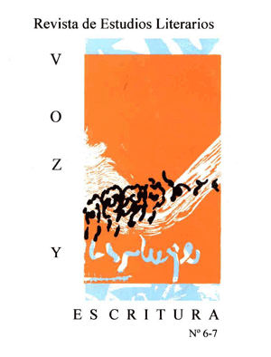 Voz y Escritura. Revista de Estudios Literarios. Nº 6-7 enero - diciembre 1996